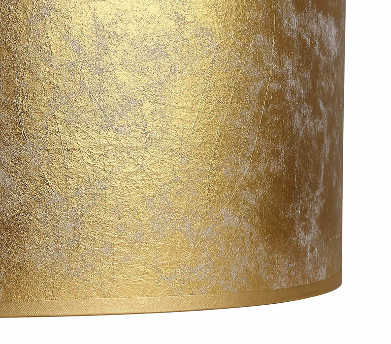 Deco Sigma Round Cylinder, 400 x 180mm Gold Foil With White Lining Shade • D0584