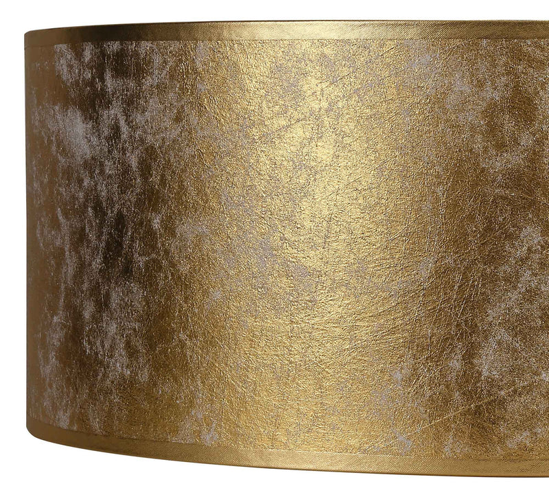 Deco Sigma Round Cylinder, 500 x 200mm Gold Foil With White Lining Shade • D0585