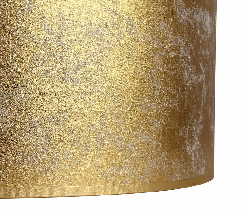 Deco Sigma Round Cylinder, 600 x 220mm Gold Foil With White Lining Shade • D0586