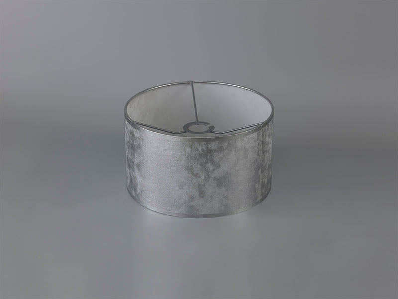 Deco Sigma Round Cylinder, 300 x 170mm Silver Foil With White Lining Shade • D0587