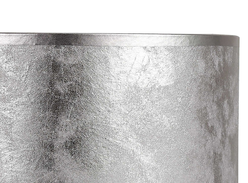 Deco Sigma Round Cylinder, 300 x 170mm Silver Foil With White Lining Shade • D0587