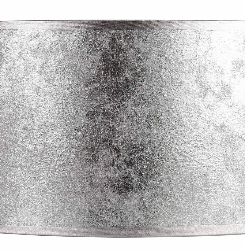 Deco Sigma Round Cylinder, 600 x 220mm Silver Foil With White Lining Shade • D0590