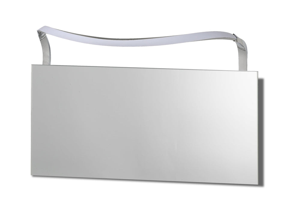 Mantra M5089 Sisley Wall Lamp 12W LED Big Wave IP44 4000K, 950lm, Silver/Frosted Acrylic/Polished Chrome, 3yrs Warranty • M5089