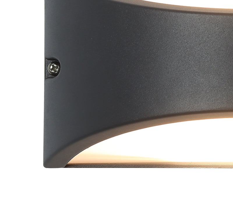 Deco Skelly Wall Lamp, 10W LED, 3000K, IP54, Anthracite, 3yrs Warranty • D0517