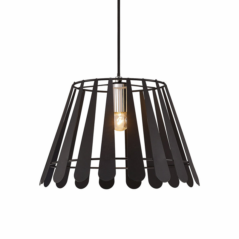 Deco Somerset Pendant 1 Light E27 Black/Polished Chrome • D0152