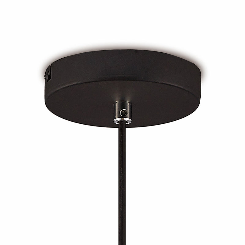 Deco Somerset Pendant 1 Light E27 Black/Polished Chrome • D0152