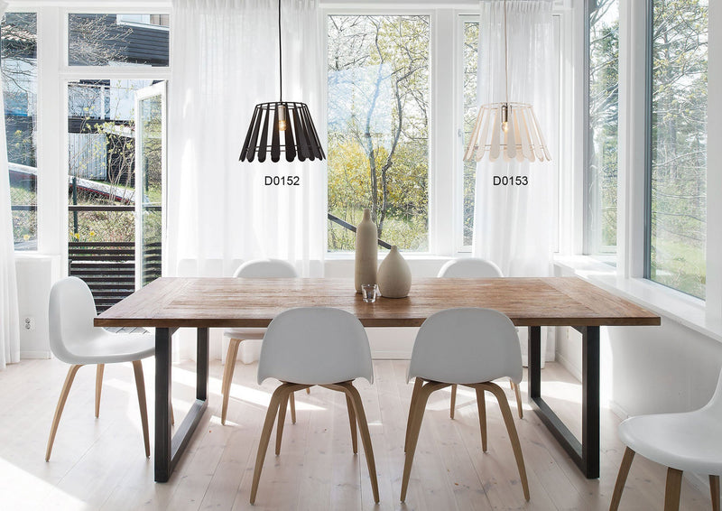 Deco Somerset Pendant 1 Light E27 Black/Polished Chrome • D0152