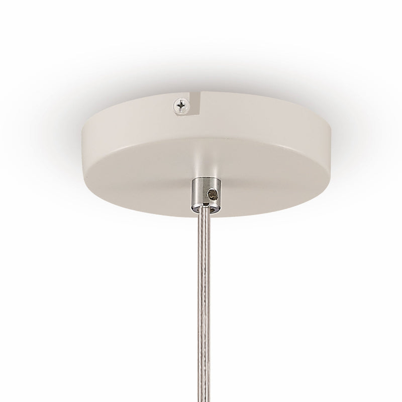Deco Somerset Pendant 1 Light E27 White/Polished Chrome • D0153