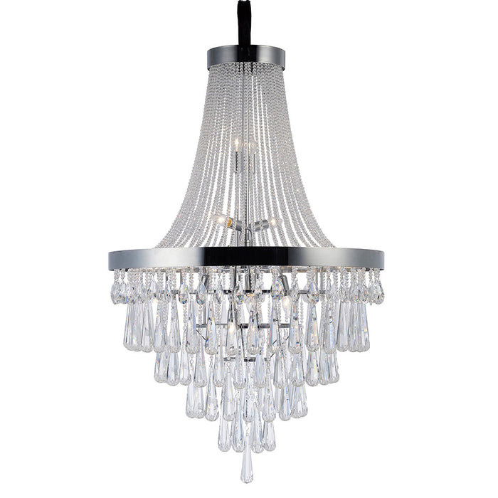 Diyas Sophia Pendant 17 Light E14 Polished Chrome/Crystal Item Weight: 31.5kg • IL31431