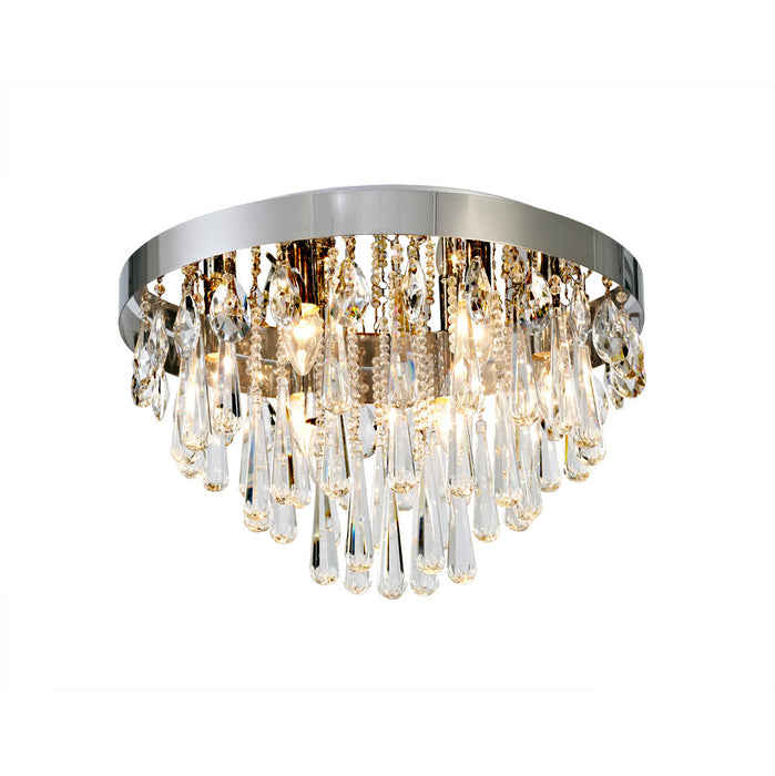 Diyas Sophia Ceiling 10 Light E14 Polished Chrome/Crystal • IL31433