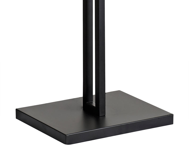 Regal Lighting SL-1768 2 Light Floor Lamp Matt Black And Glass Panels
