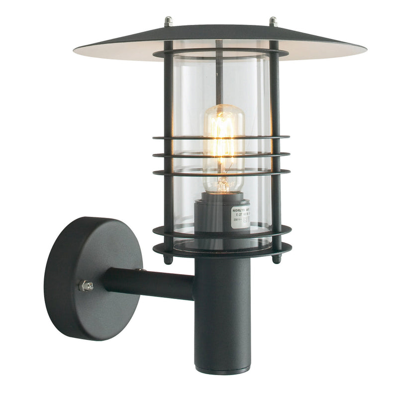 black outdoor wall light