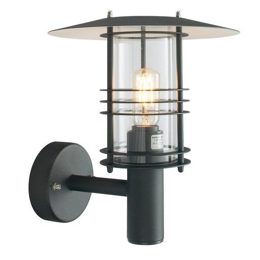 black outdoor wall light