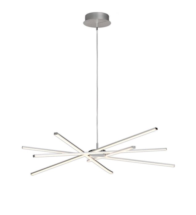 Mantra M5911 Star LED Pendant 100cm Round 60W 3000K, 4800lm, Dimmable Silver/Frosted Acrylic/Polished Chrome, 3yrs Warranty • M5911