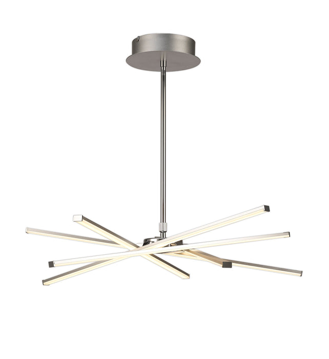 Mantra M5913 Star LED Pendant 69cm Round 42W 3000K, 3700lm, Dimmable Silver/Frosted Acrylic/Polished Chrome, 3yrs Warranty • M5913