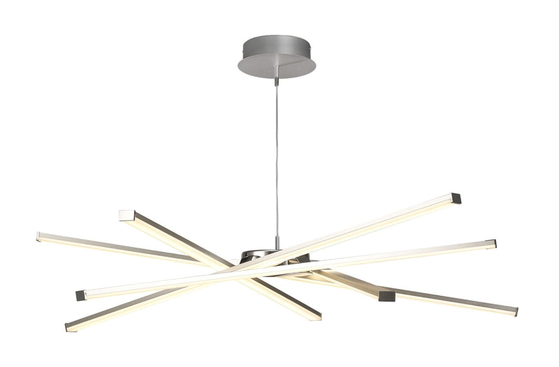 Mantra M5915 Star LED Pendant 69cm Round 42W 3000K, 3700lm, Silver/Frosted Acrylic/Polished Chrome, 3yrs Warranty • M5915