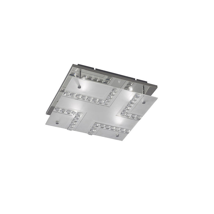 Diyas Starlet Ceiling Square 4 Light G9 Polished Chrome/Glass/Crystal • IL31261