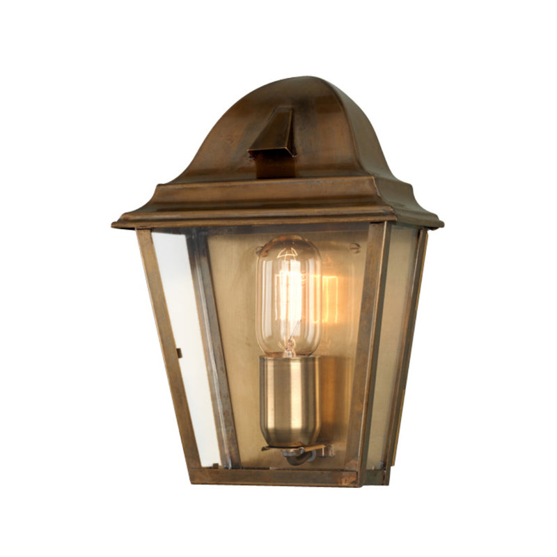 aged brass outdoor wall light