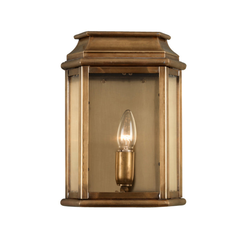 aged brass outdoor wall light