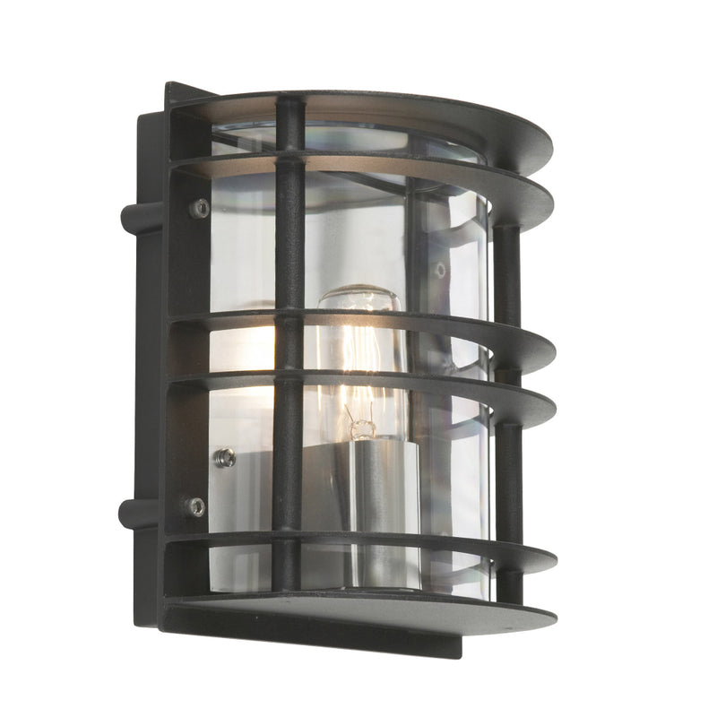 black outdoor wall light