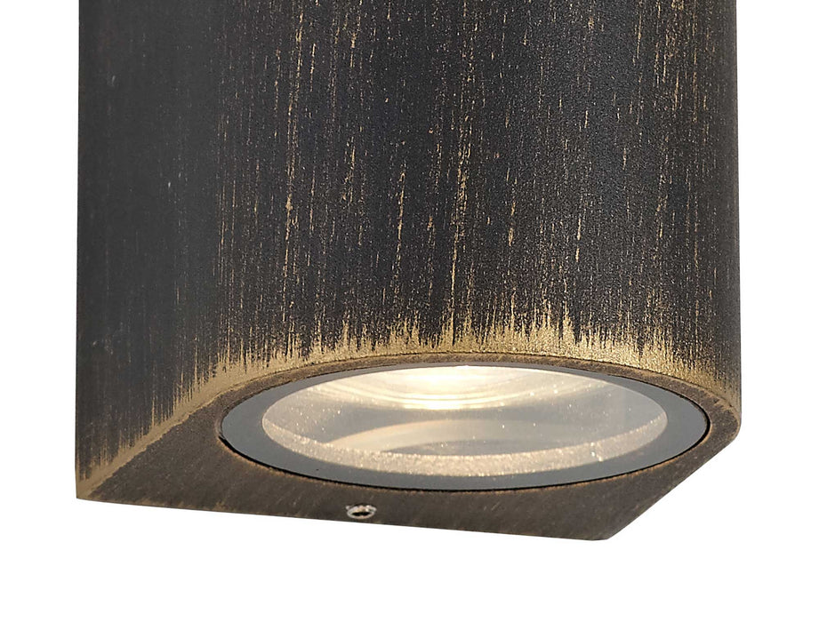 Regal Lighting SL-2076 1 Light Outdoor Wall Light Black and Gold IP54