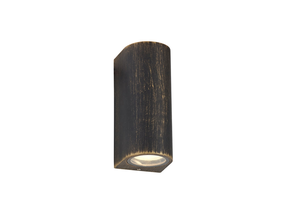 Regal Lighting SL-2075 2 Light Outdoor Wall Light Black and Gold IP54