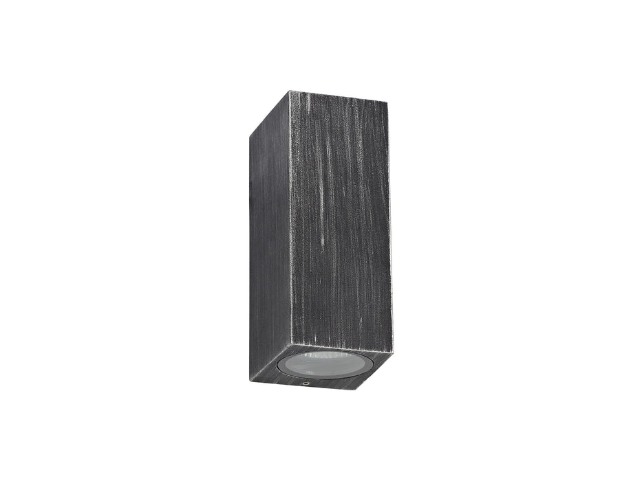 Regal Lighting SL-2073 2 Light Outdoor Wall Light Black And Silver IP54