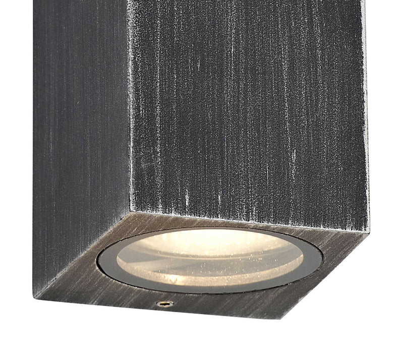 Regal Lighting SL-2073 2 Light Outdoor Wall Light Black And Silver IP54