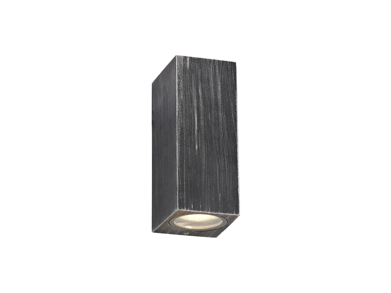 Regal Lighting SL-2073 2 Light Outdoor Wall Light Black And Silver IP54