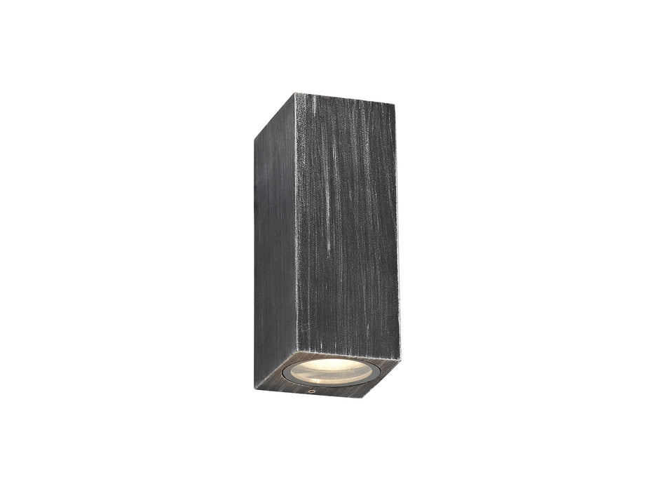 Regal Lighting SL-2073 2 Light Outdoor Wall Light Black And Silver IP54