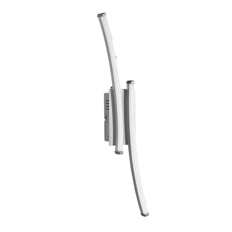 Mantra M5102 Surf Wall Lamp 6W LED Satin Nickel/Polished Chrome 3000K, 378lm,, 3yrs Warranty • M5102