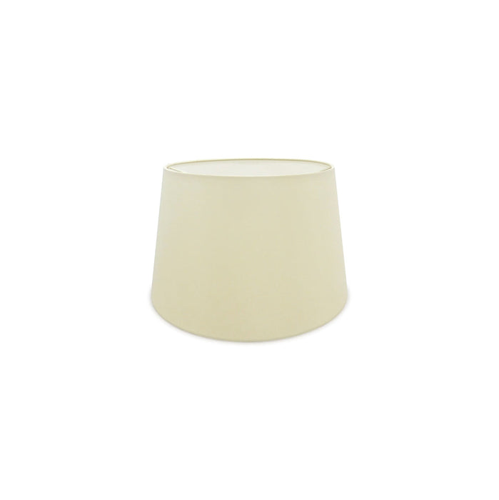 Deco Sutton Dual Mount Round Empire, 280/350 x 220mm Faux Silk Fabric Shade, Ivory Pearl/White Laminate • D0298