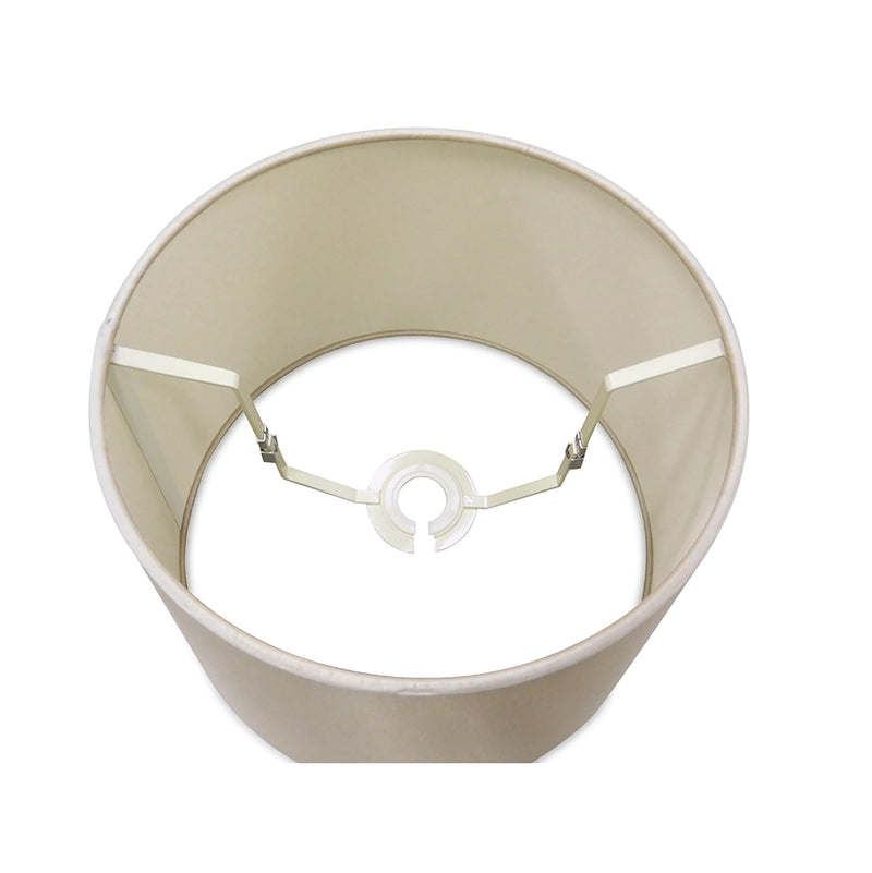 Deco Sutton Dual Mount Round Empire, 240/300 x 200mm Dual Faux Silk Fabric Shade, Nude Beige/Moonlight • D0301