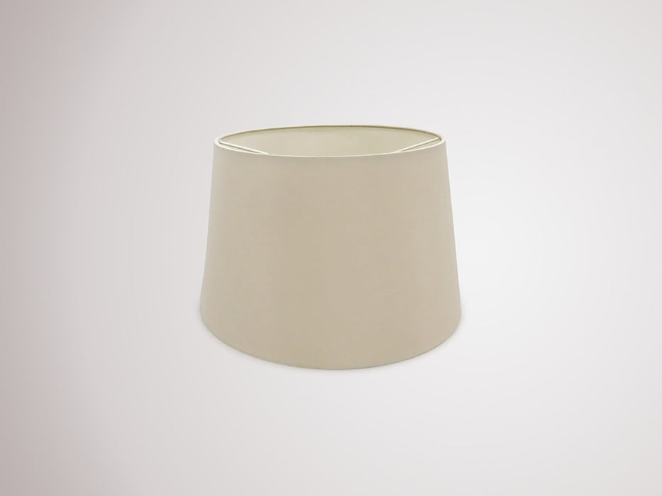 Deco Sutton Dual Mount Round Empire, 280/350 x 220mm Dual Faux Silk Fabric Shade, Nude Beige/Moonlight • D0302