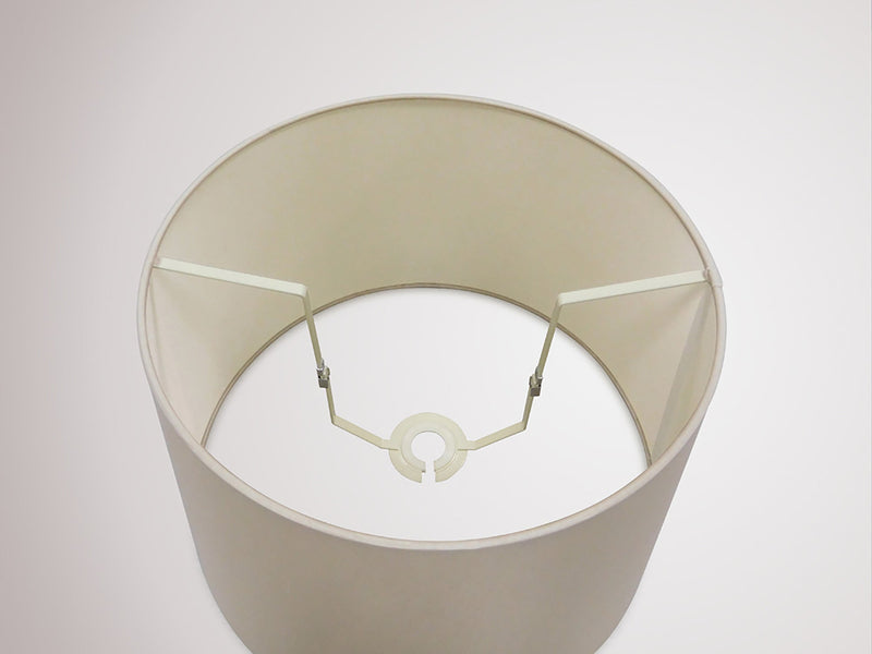 Deco Sutton Dual Mount Round Empire, 320/400 x 260mm Dual Faux Silk Fabric Shade, Nude Beige/Moonlight • D0303