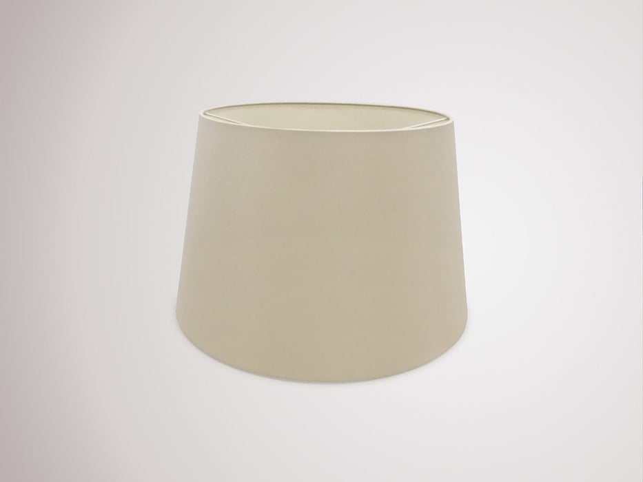 Deco Sutton Dual Mount Round Empire, 320/400 x 260mm Dual Faux Silk Fabric Shade, Nude Beige/Moonlight • D0303