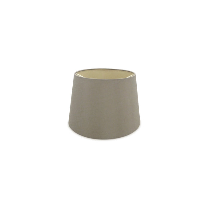 Deco Sutton Dual Mount Round Empire, 240/300 x 200mm Dual Faux Silk Fabric Shade, Taupe/Halo Gold • D0305