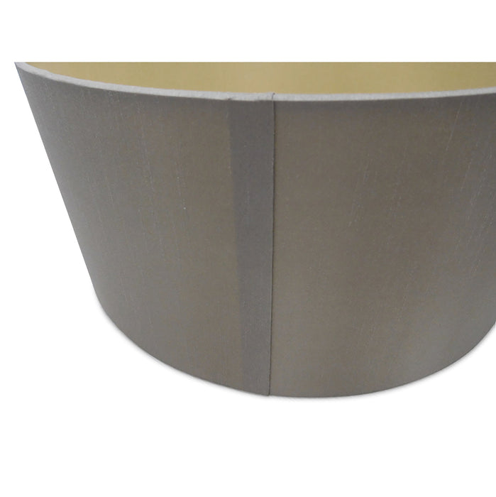 Deco Sutton Dual Mount Round Empire, 280/350 x 220mm Dual Faux Silk Fabric Shade, Taupe/Halo Gold • D0306