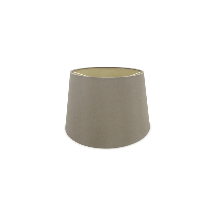 Deco Sutton Dual Mount Round Empire, 280/350 x 220mm Dual Faux Silk Fabric Shade, Taupe/Halo Gold • D0306