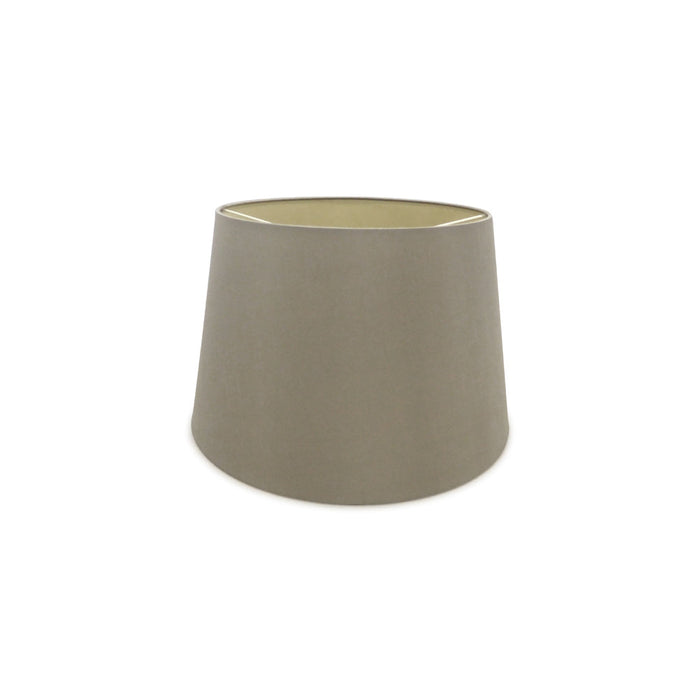 Deco Sutton Dual Mount Round Empire, 320/400 x 260mm Dual Faux Silk Fabric Shade, Taupe/Halo Gold • D0307