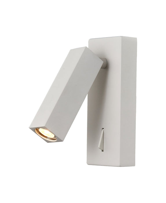 Mantra Fusion M6070 Tarifa Wall/Reading Light, 3W LED, 3000K, 210lm, Switched, White, 3yrs Warranty • M6070