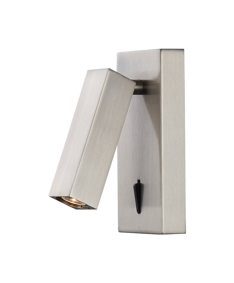 Mantra Fusion M6071 Tarifa Wall/Reading Light, 3W LED, 3000K, 210lm, Switched, Satin Nickel, 3yrs Warranty • M6071