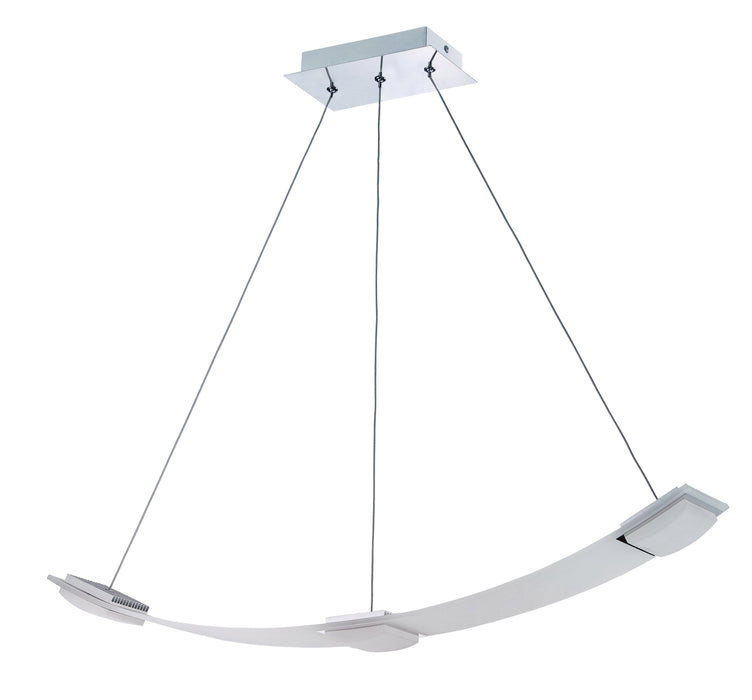 Mantra M8330 Thea Pendant 3 Light 21W LED 3000K, 1890lm, Satin Aluminium, Frosted Acrylic, 3yrs Warranty • M8330