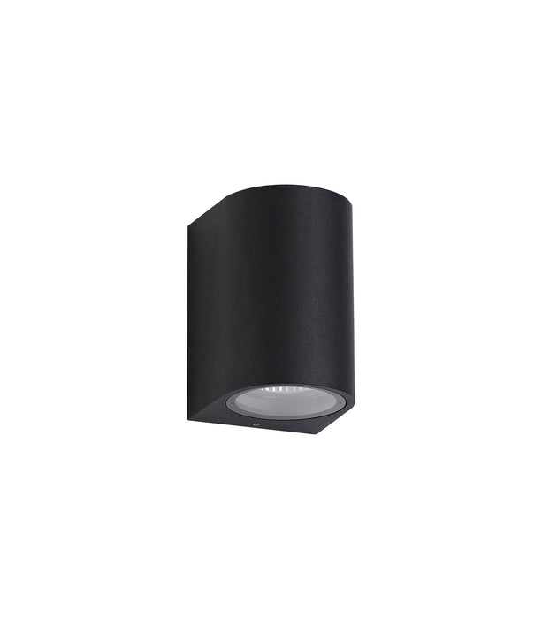 Deco Tomar Curved Wall Lamp, 1 x GU10, IP54, Sand Black • D0592