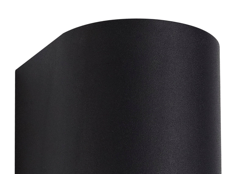 Deco Tomar Curved Wall Lamp, 1 x GU10, IP54, Sand Black • D0592