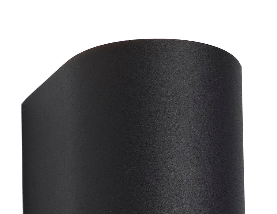 Deco Tomar Curved Wall Lamp, 2 x GU10, IP54,Sand Black • D0593