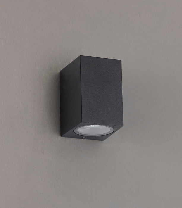 Deco Tomar Rectangle Wall Lamp, 1 x GU10, IP54, Sand Black • D0594