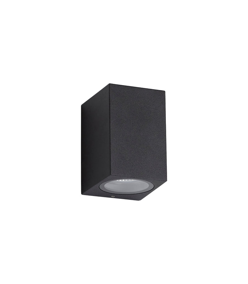 Deco Tomar Rectangle Wall Lamp, 1 x GU10, IP54, Sand Black • D0594