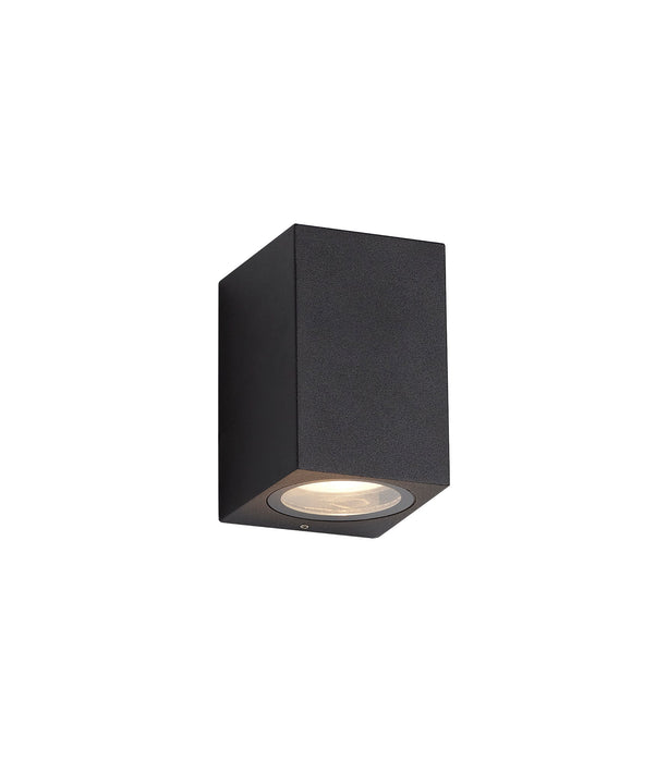 Deco Tomar Rectangle Wall Lamp, 1 x GU10, IP54, Sand Black • D0594