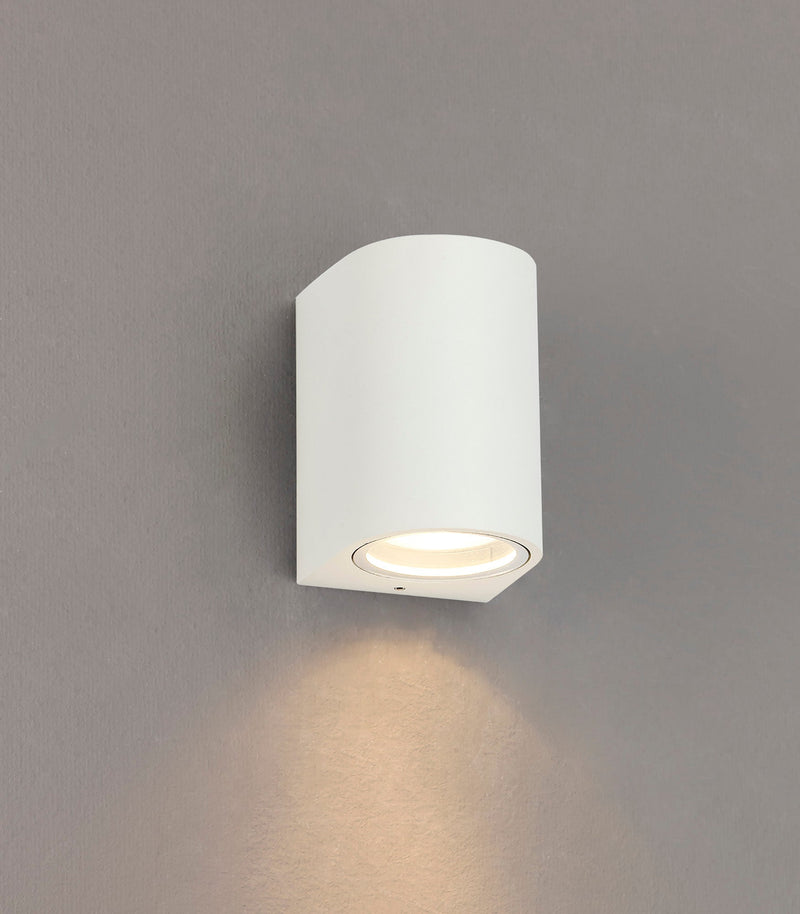 Deco Tomar Curved Wall Lamp, 1 x GU10, IP54, Sand White • D0596